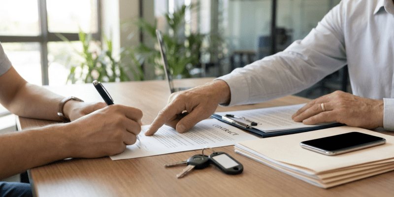 подписание договора продажи автомобиля