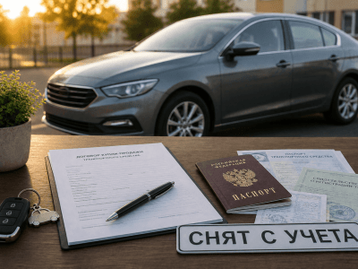 Продажа машины снятой с учета