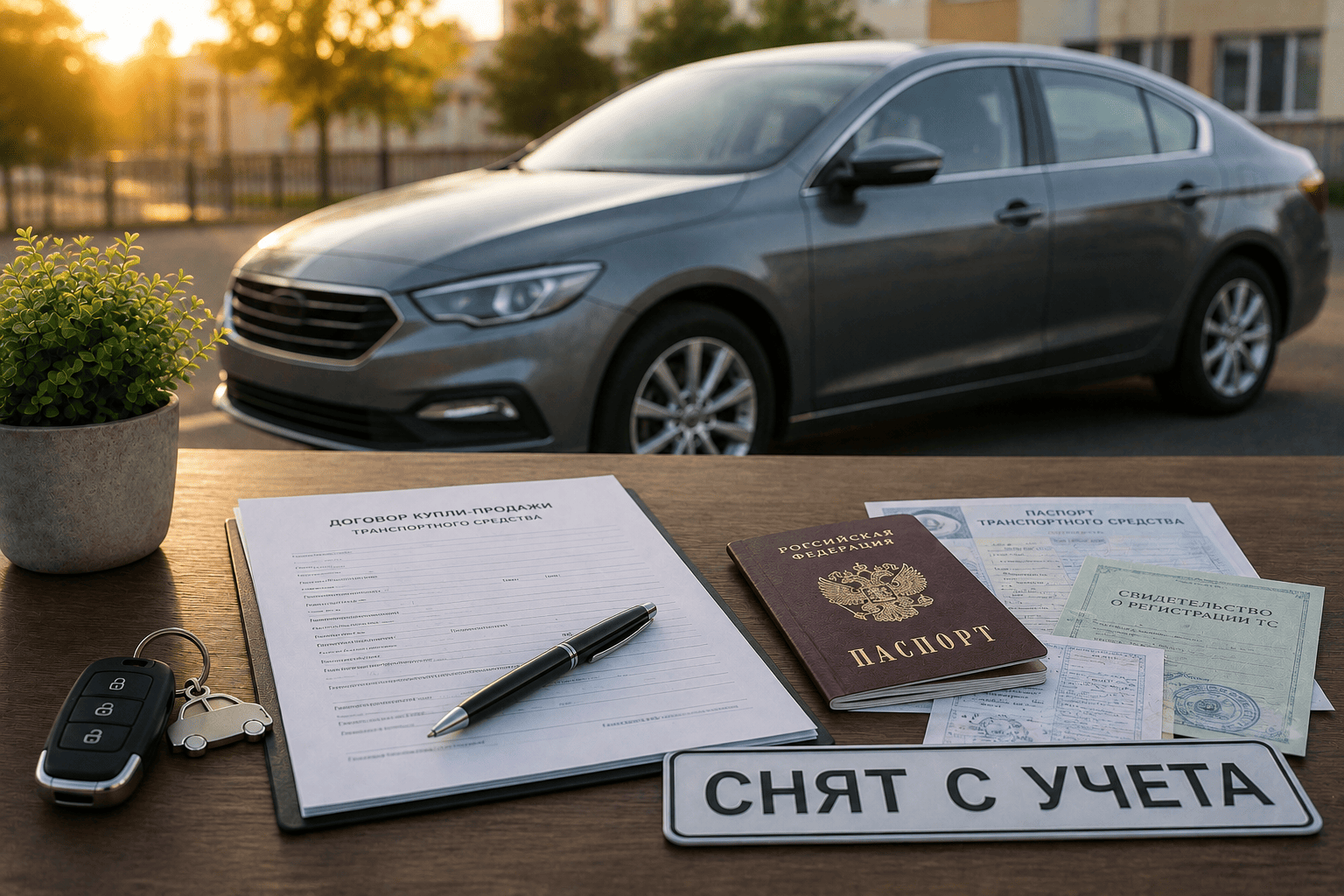 Продажа машины снятой с учета
